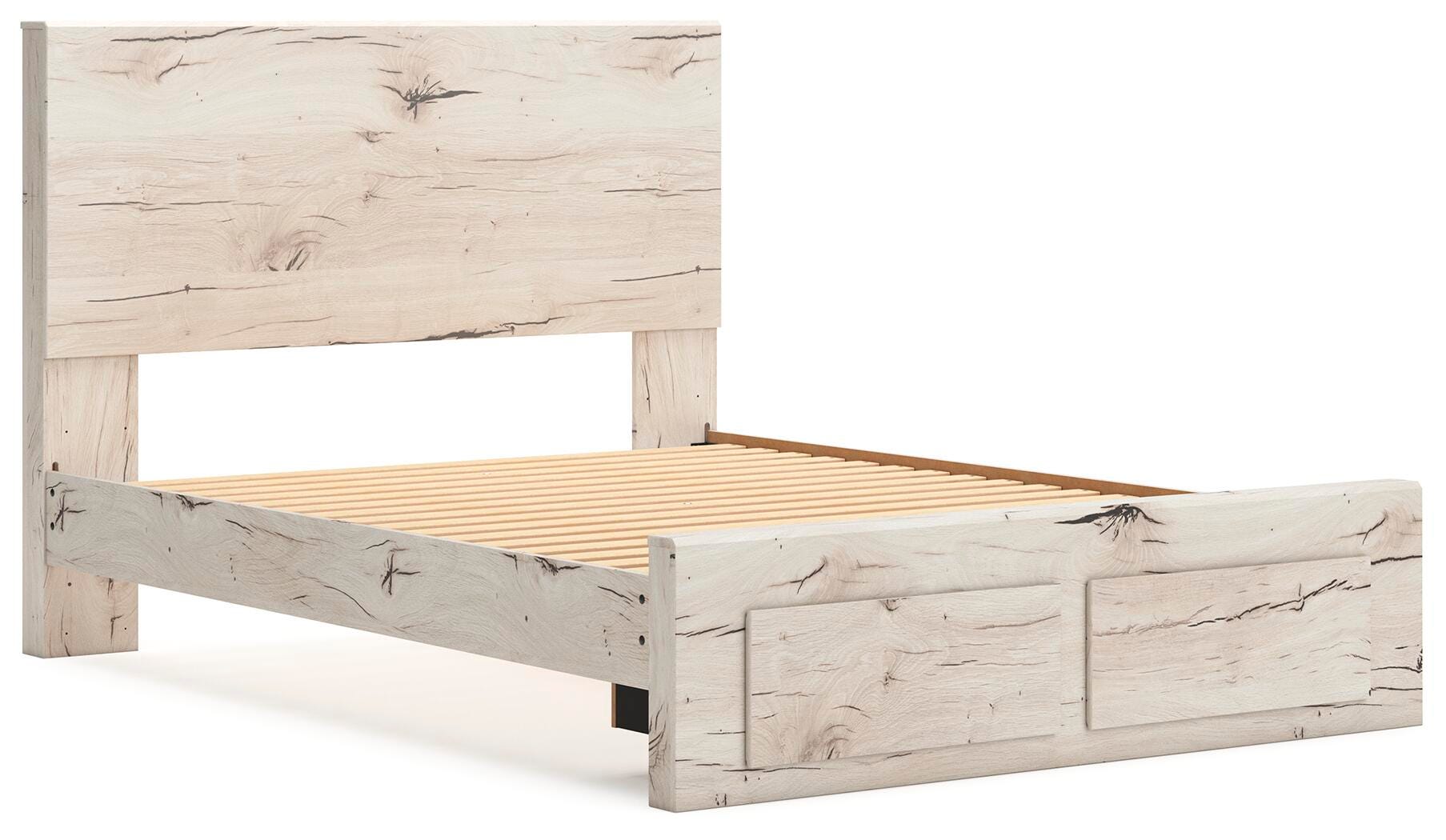 Lawroy Panel Storage Bed and 2 Nightstands