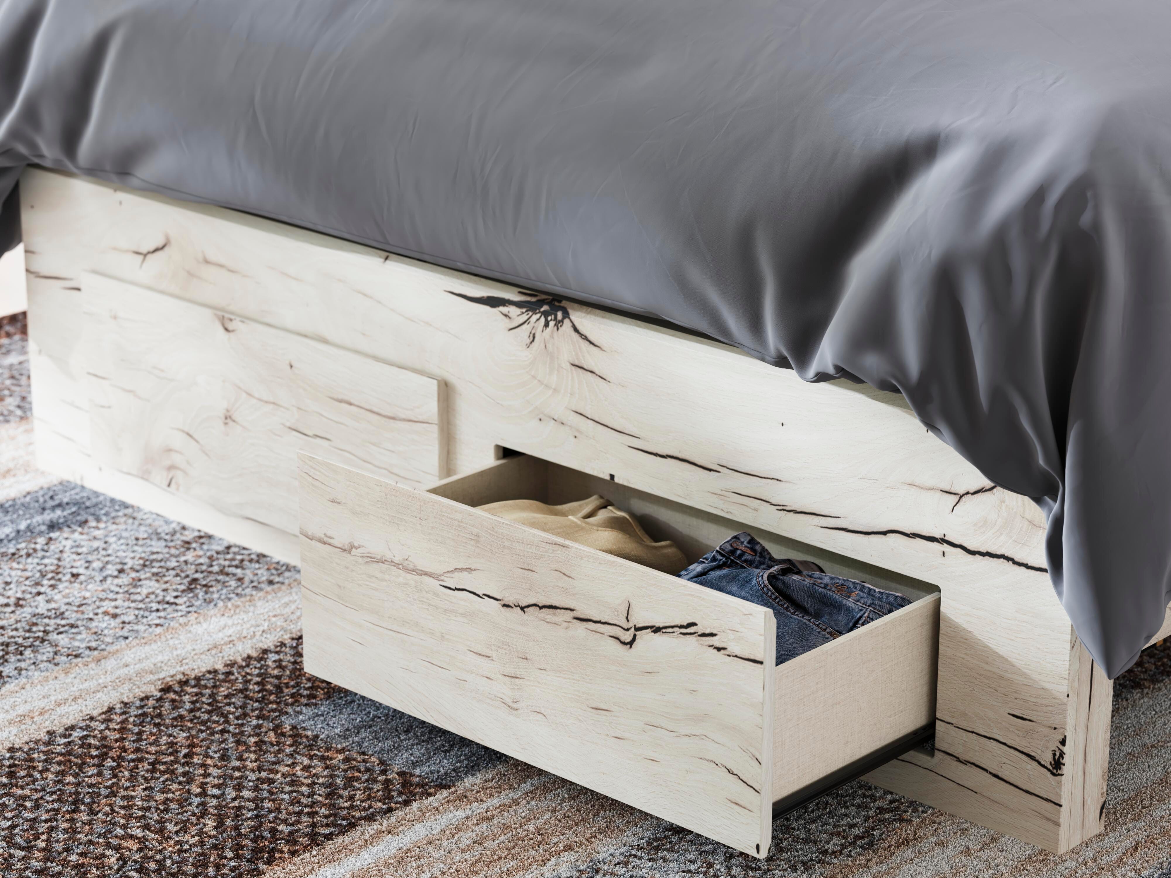 Lawroy Panel Storage Bed, Dresser and Mirror