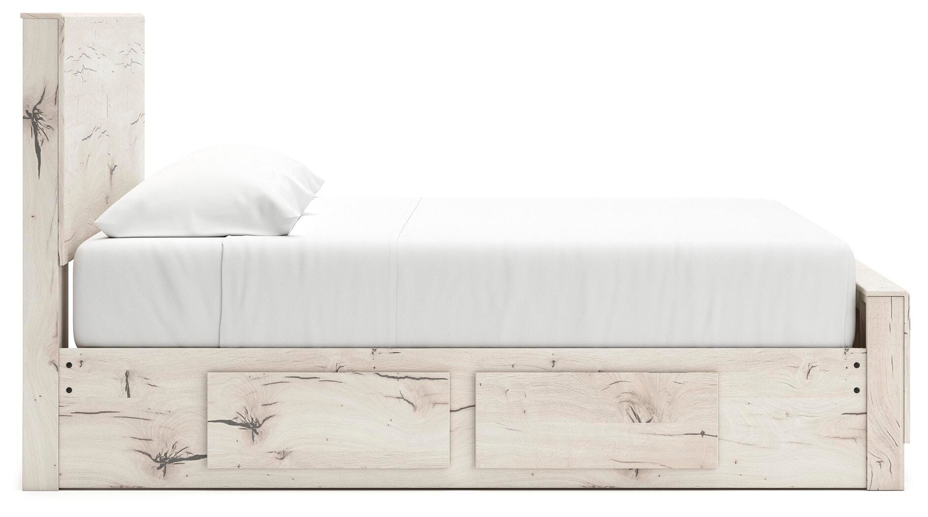 Lawroy Panel Bed with Storage, Dresser, Mirror, Chest and Nightstand