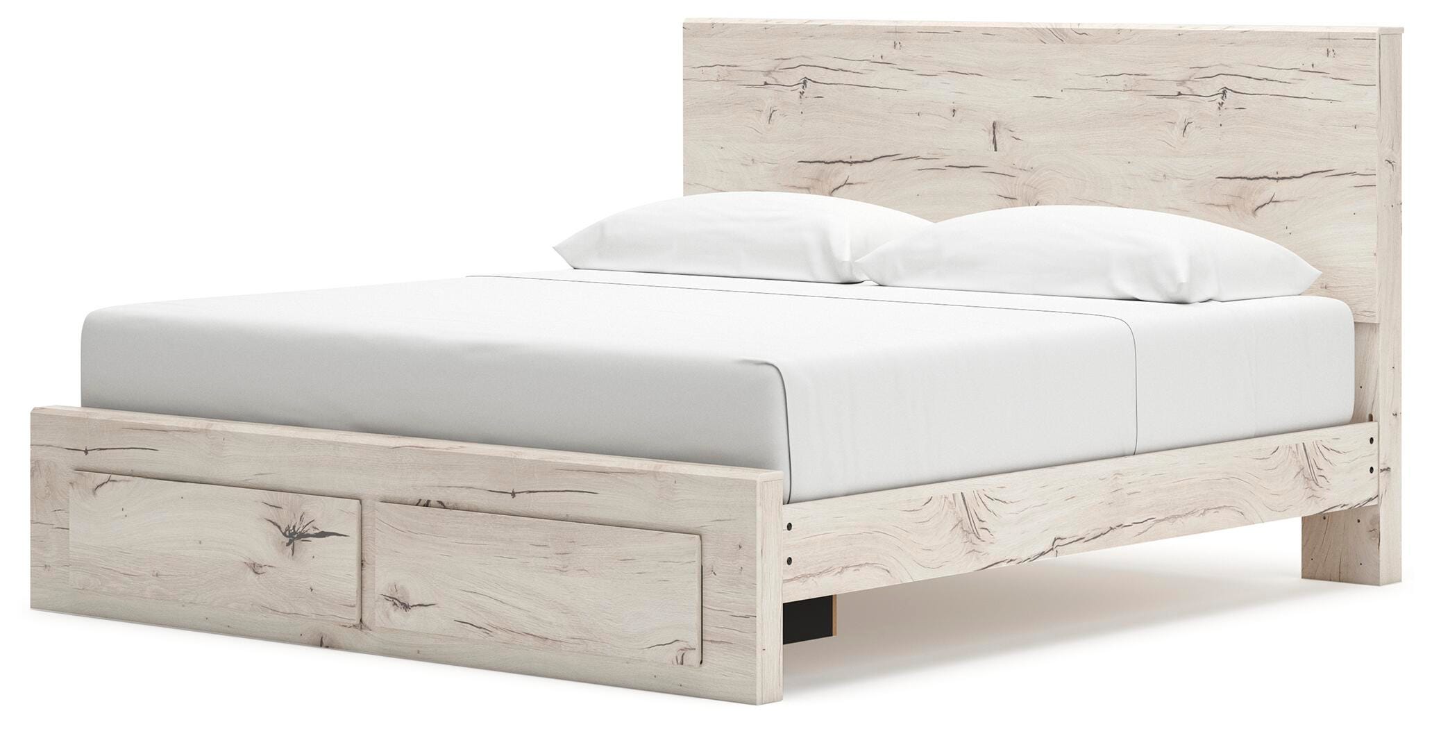 Lawroy Panel Storage Bed and 2 Nightstands