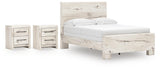Lawroy Panel Bed and 2 Nightstands