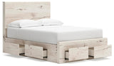 Lawroy Panel Storage Bed and 2 Nightstands