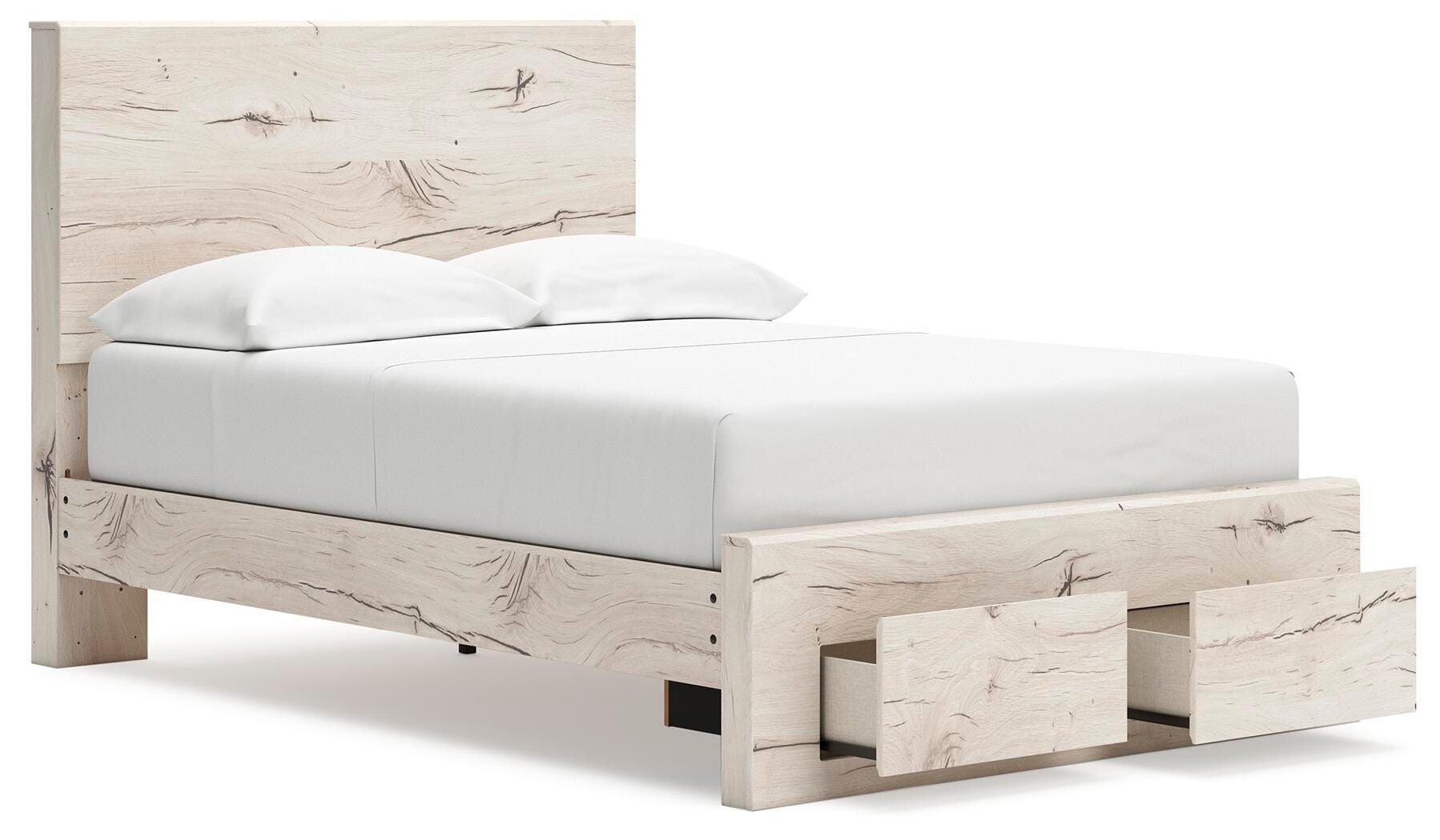 Lawroy Panel Storage Bed, Dresser, Mirror and 2 Nightstands