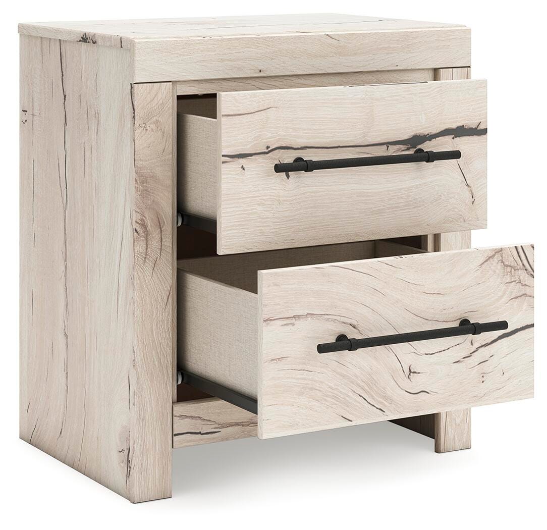 Lawroy Panel Bed with Storage and 2 Nightstands