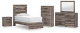 Graystorm Panel Bed, Dresser, Mirror, Chest and Nightstand