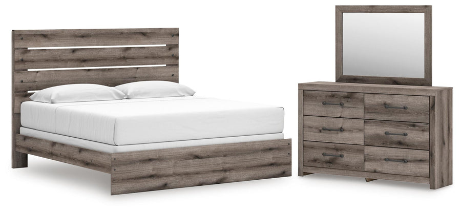 Graystorm Panel Bed, Dresser and Mirror
