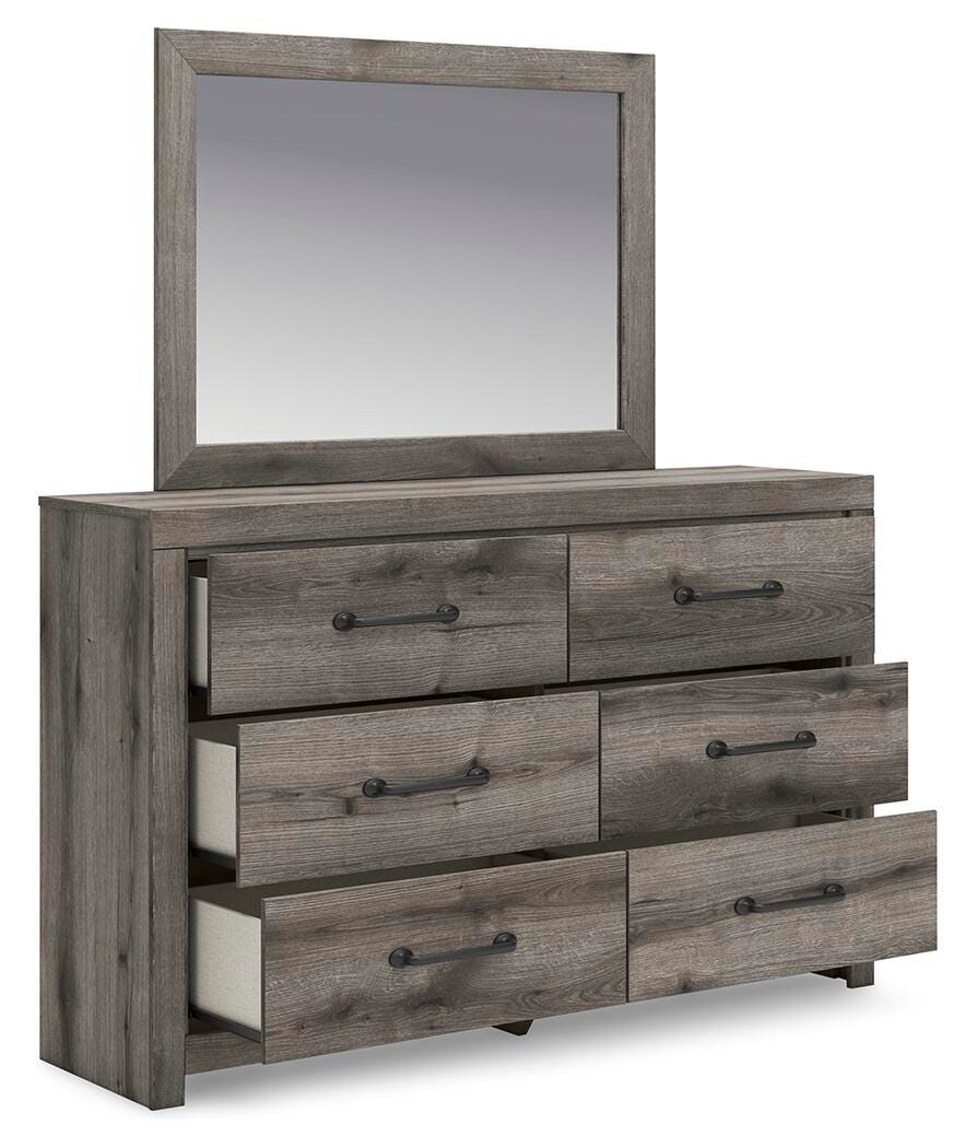 Graystorm Panel Bed, Dresser, Mirror and Chest