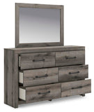 Graystorm Panel Bed with Storage, Dresser, Mirror and 2 Nightstands