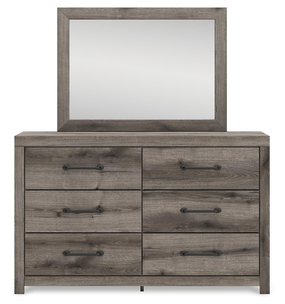 Graystorm Panel Bed, Dresser, Mirror and Nightstand