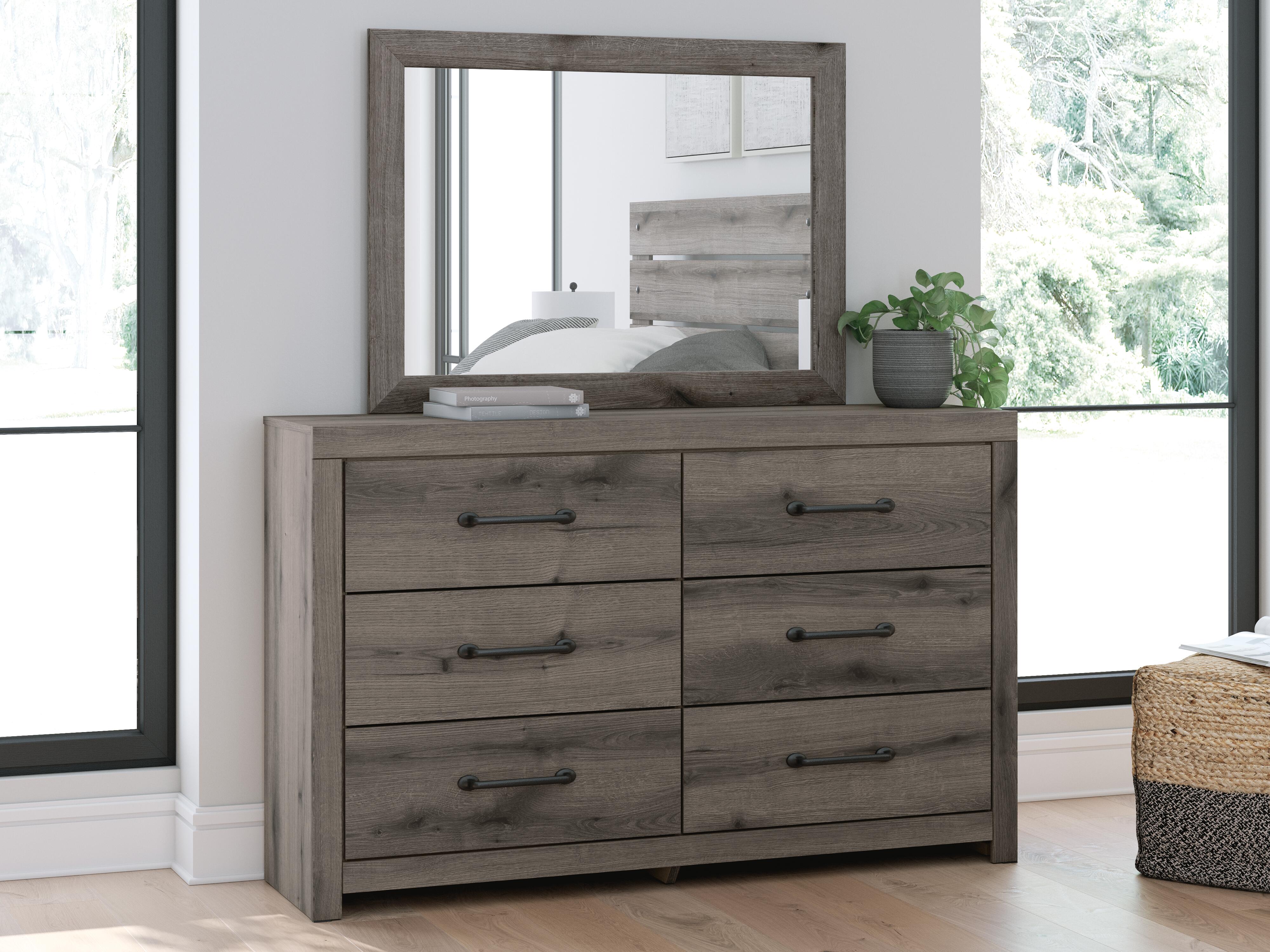 Graystorm Panel Storage Bed, Dresser, Mirror, Chest and Nightstand
