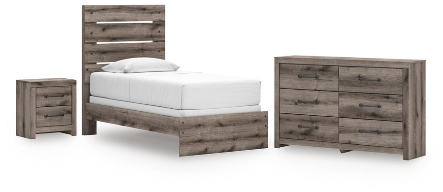 Graystorm Panel Bed, Dresser and Nightstand