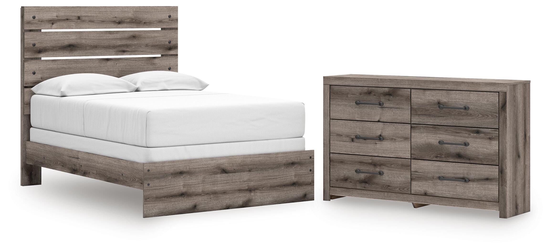 Graystorm Panel Bed and Dresser