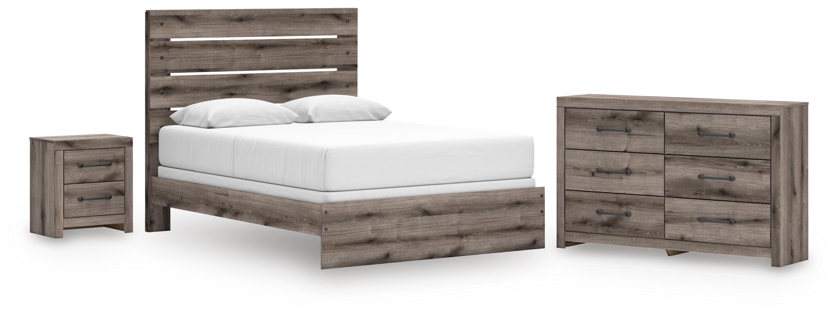 Graystorm Panel Bed, Dresser and Nightstand