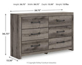 Graystorm Panel Bed with Storage, Dresser and Nightstand