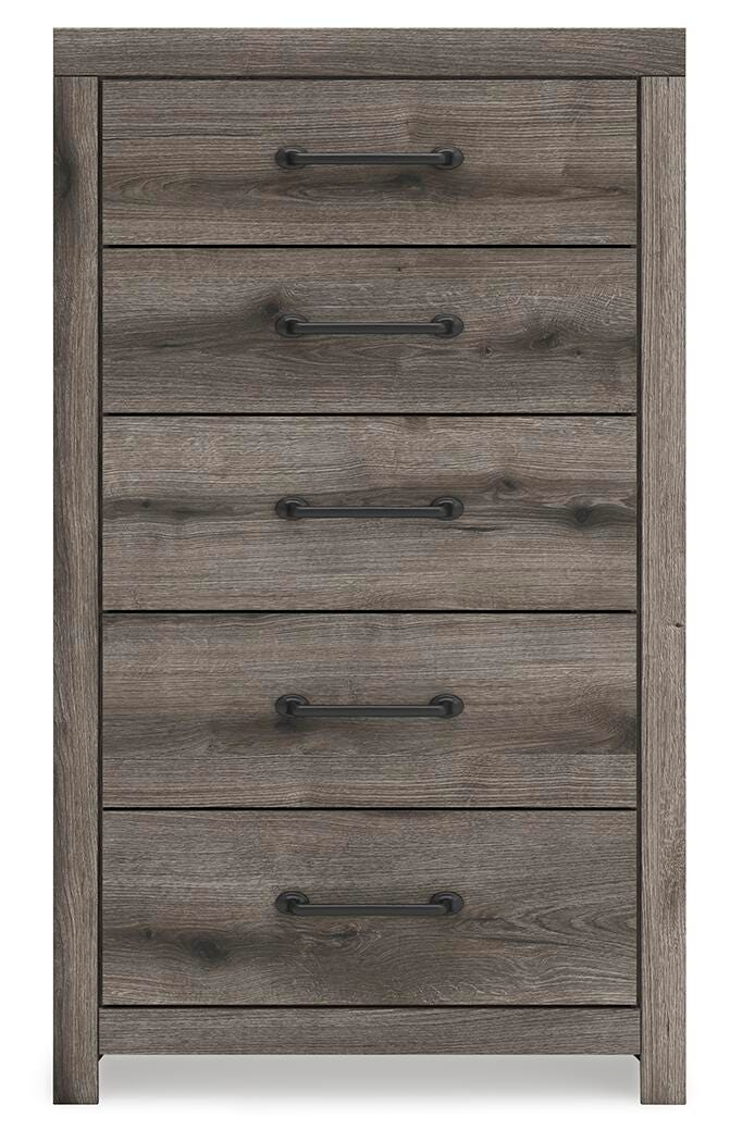 Graystorm Panel Bed, Dresser, Mirror, Chest and Nightstand