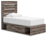 Graystorm Panel Bed with Storage