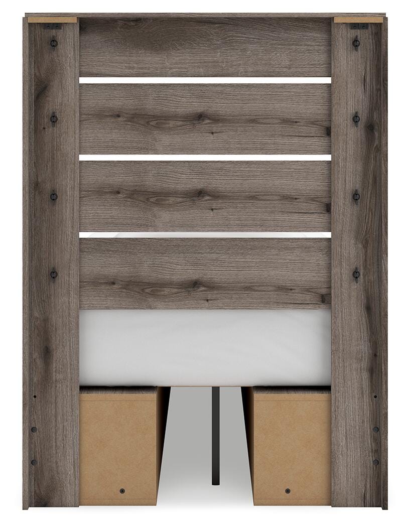 Graystorm Panel Bed with Storage