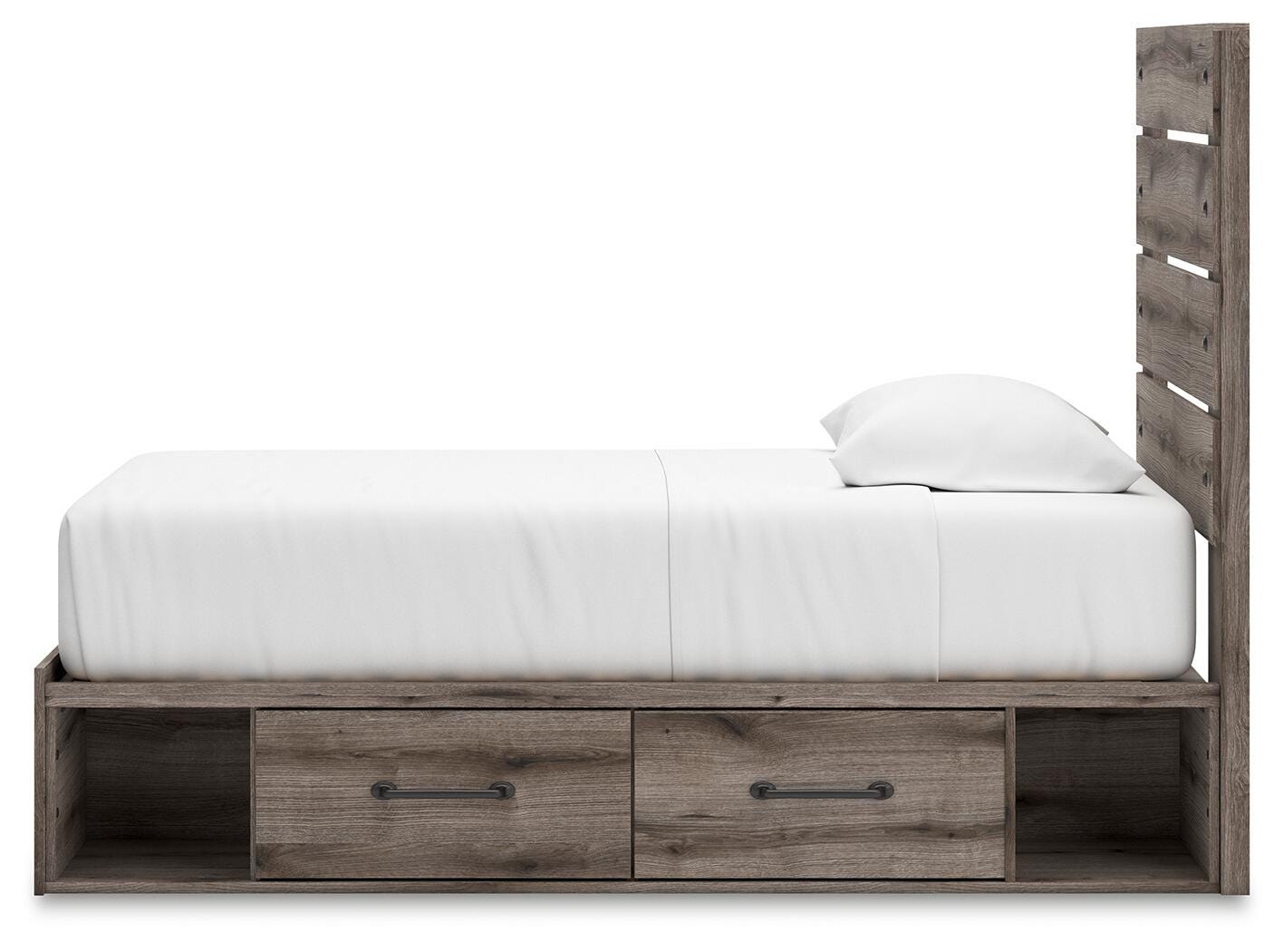 Graystorm Panel Bed with Storage