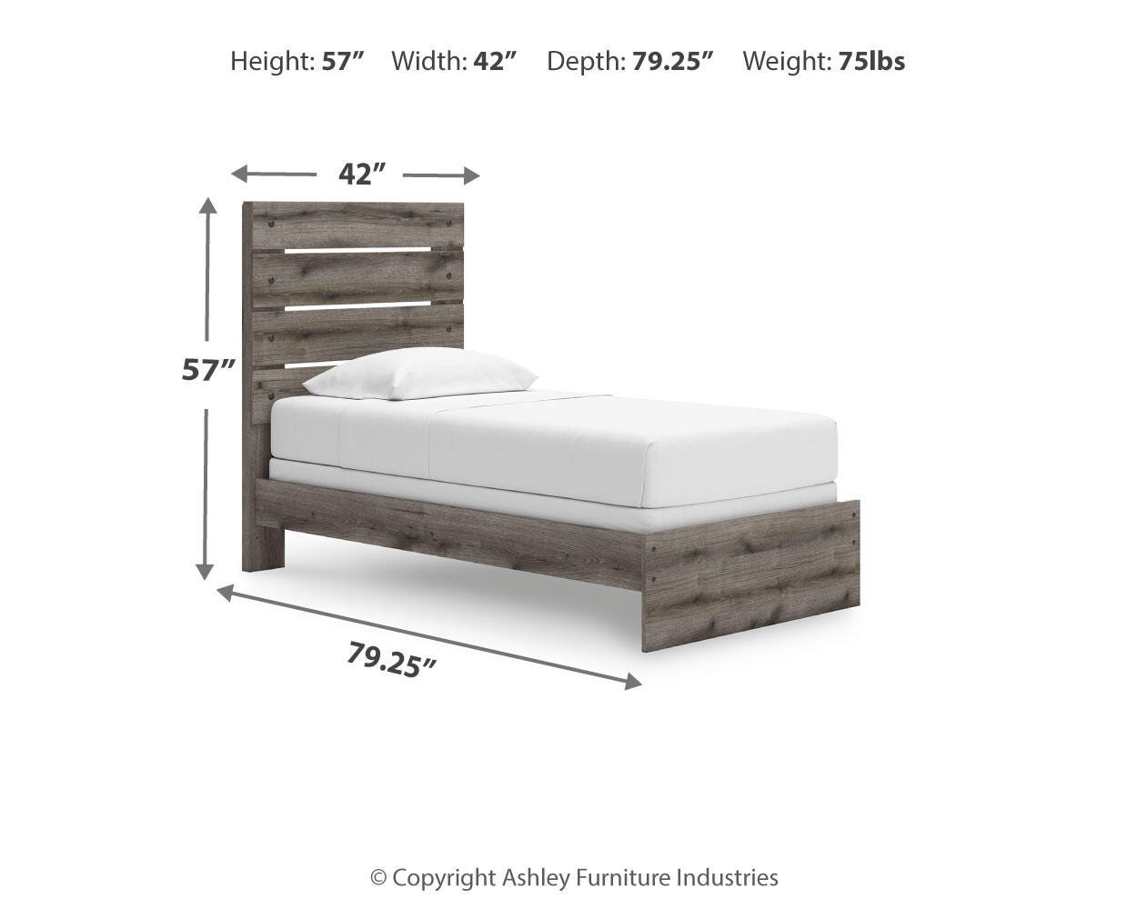 Graystorm Panel Bed, Dresser, Mirror and Nightstand