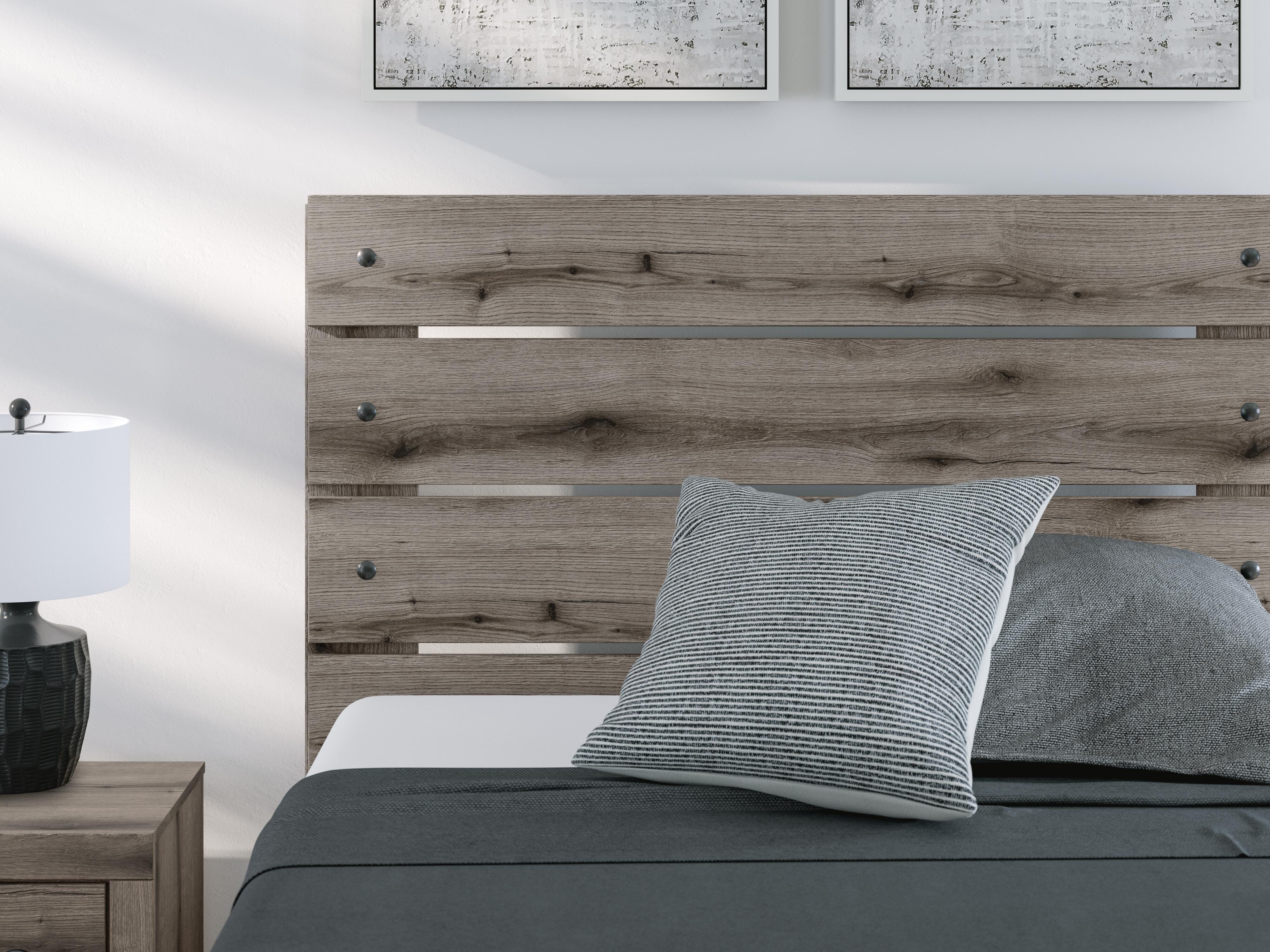 Graystorm Panel Storage Bed, Dresser, Mirror and Nightstand
