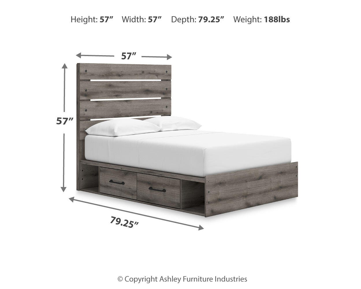 Graystorm Panel Storage Bed, Dresser, Mirror and Chest