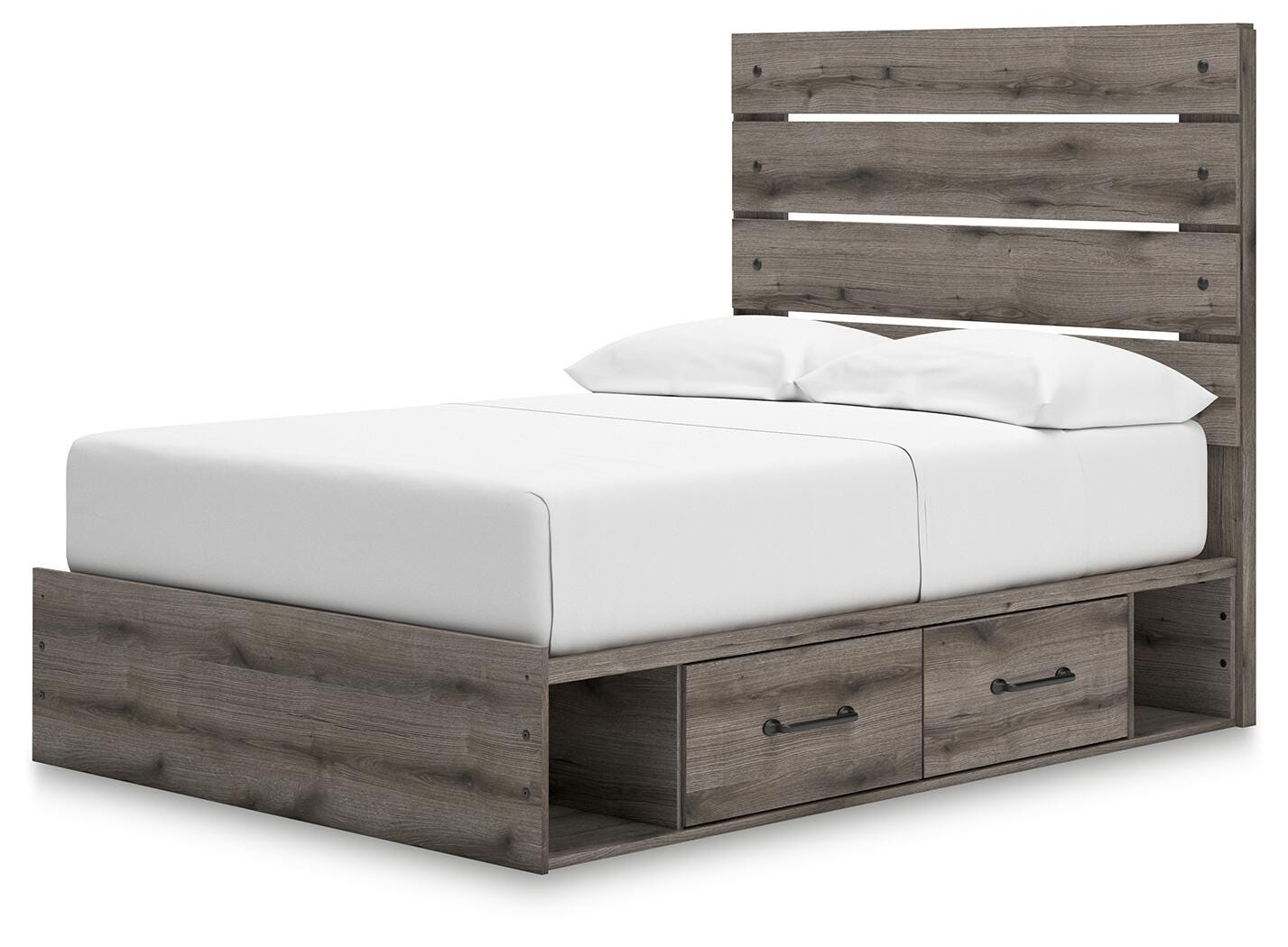 Graystorm Panel Bed with Storage, Dresser, Mirror, Chest and 2 Nightstands