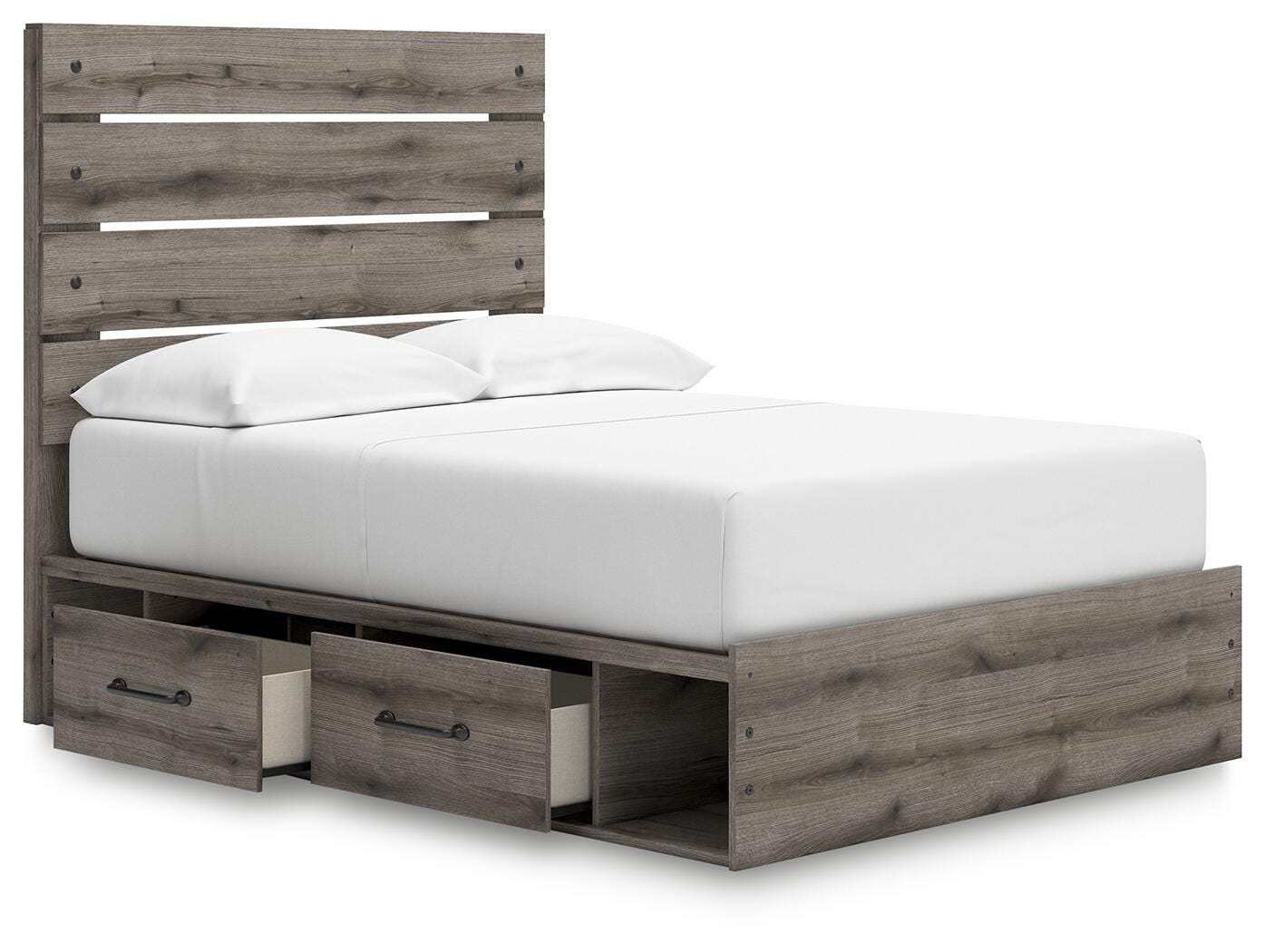Graystorm Panel Bed with Storage and Dresser