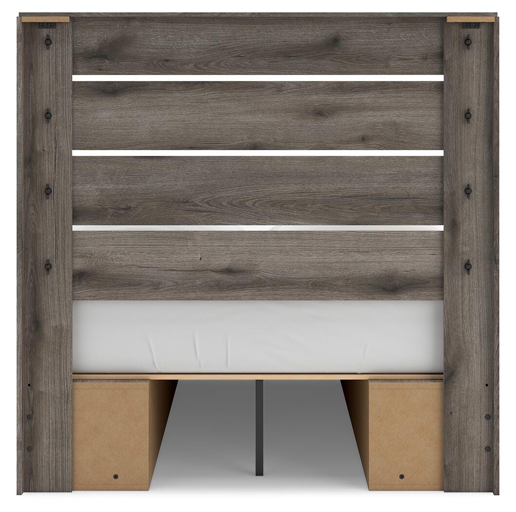 Graystorm Panel Bed with Storage and Dresser