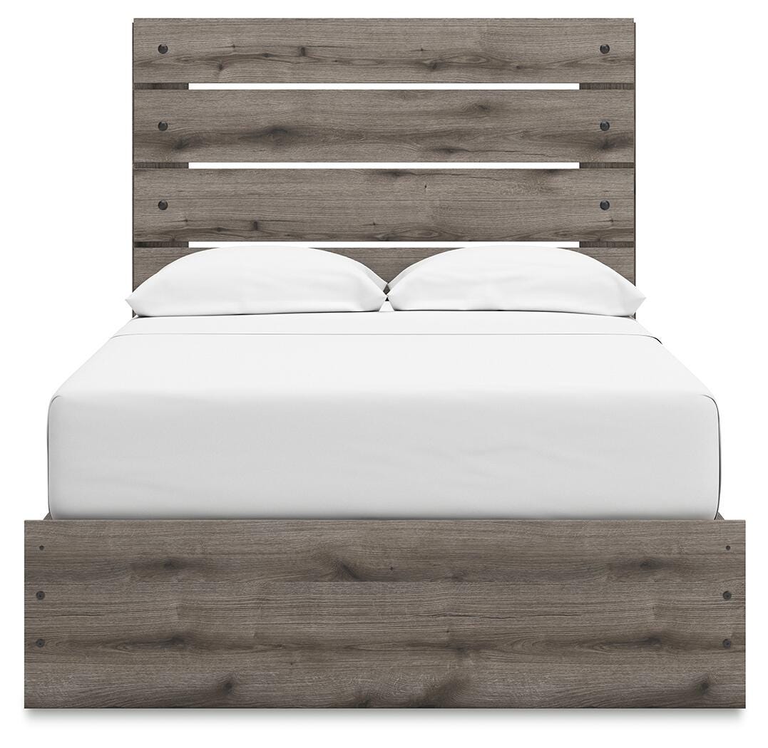 Graystorm Panel Bed with Storage, Dresser, Mirror and Nightstand