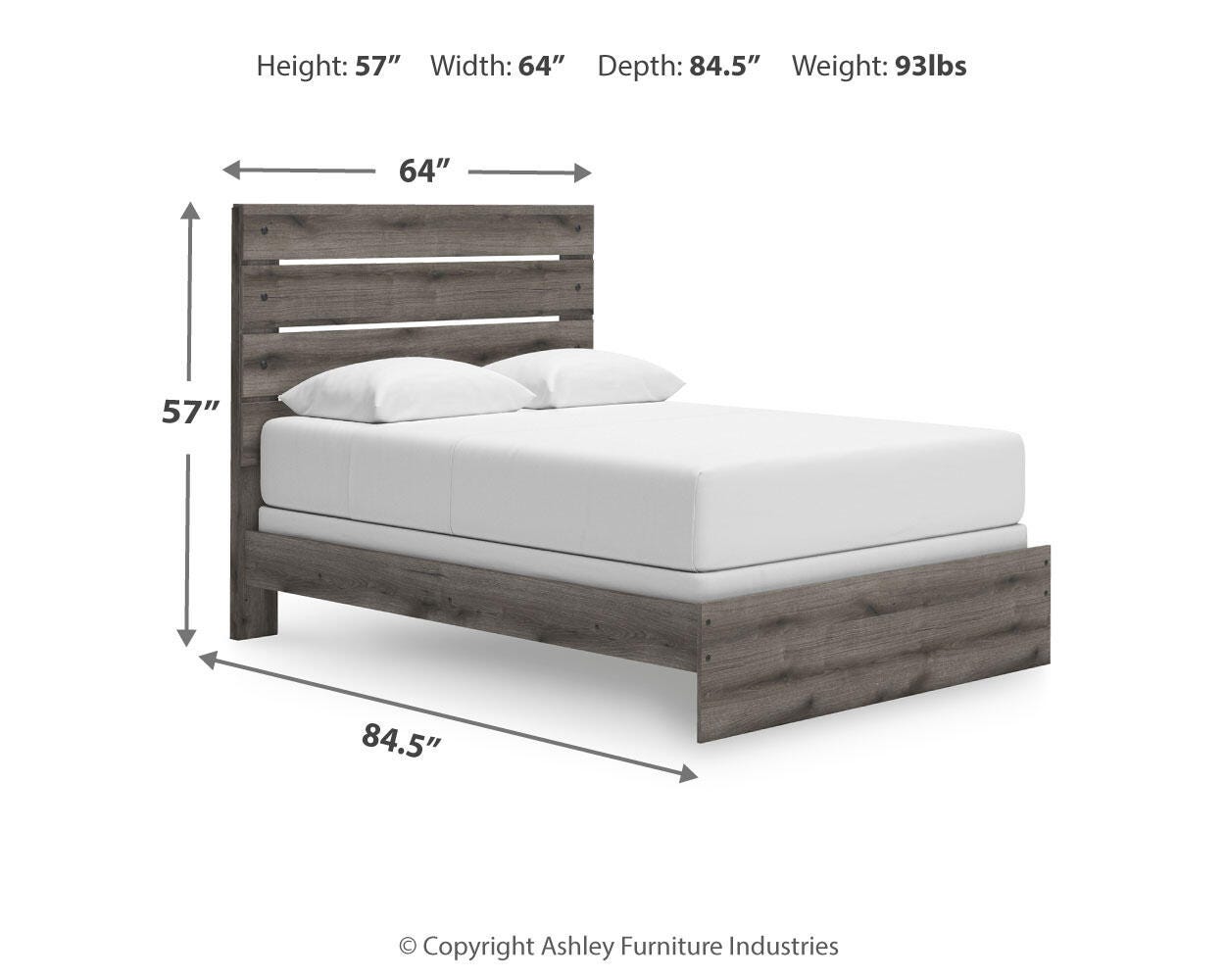 Graystorm Panel Bed, Dresser, Mirror, Chest and 2 Nightstands