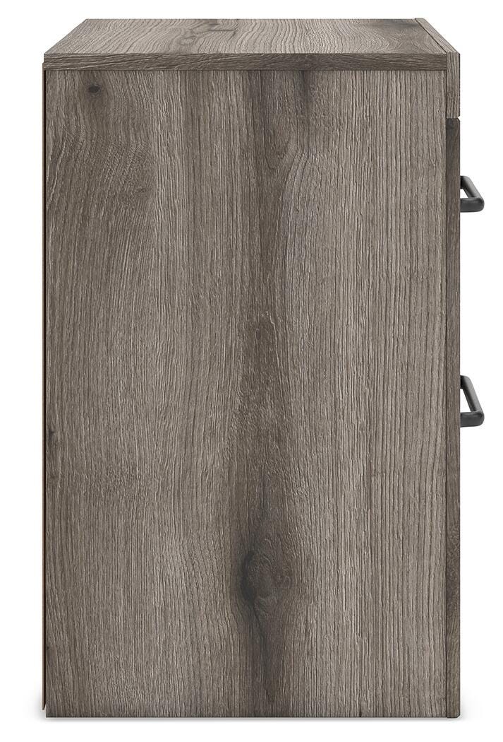 Graystorm Panel Bed with Storage, Dresser, Mirror and 2 Nightstands