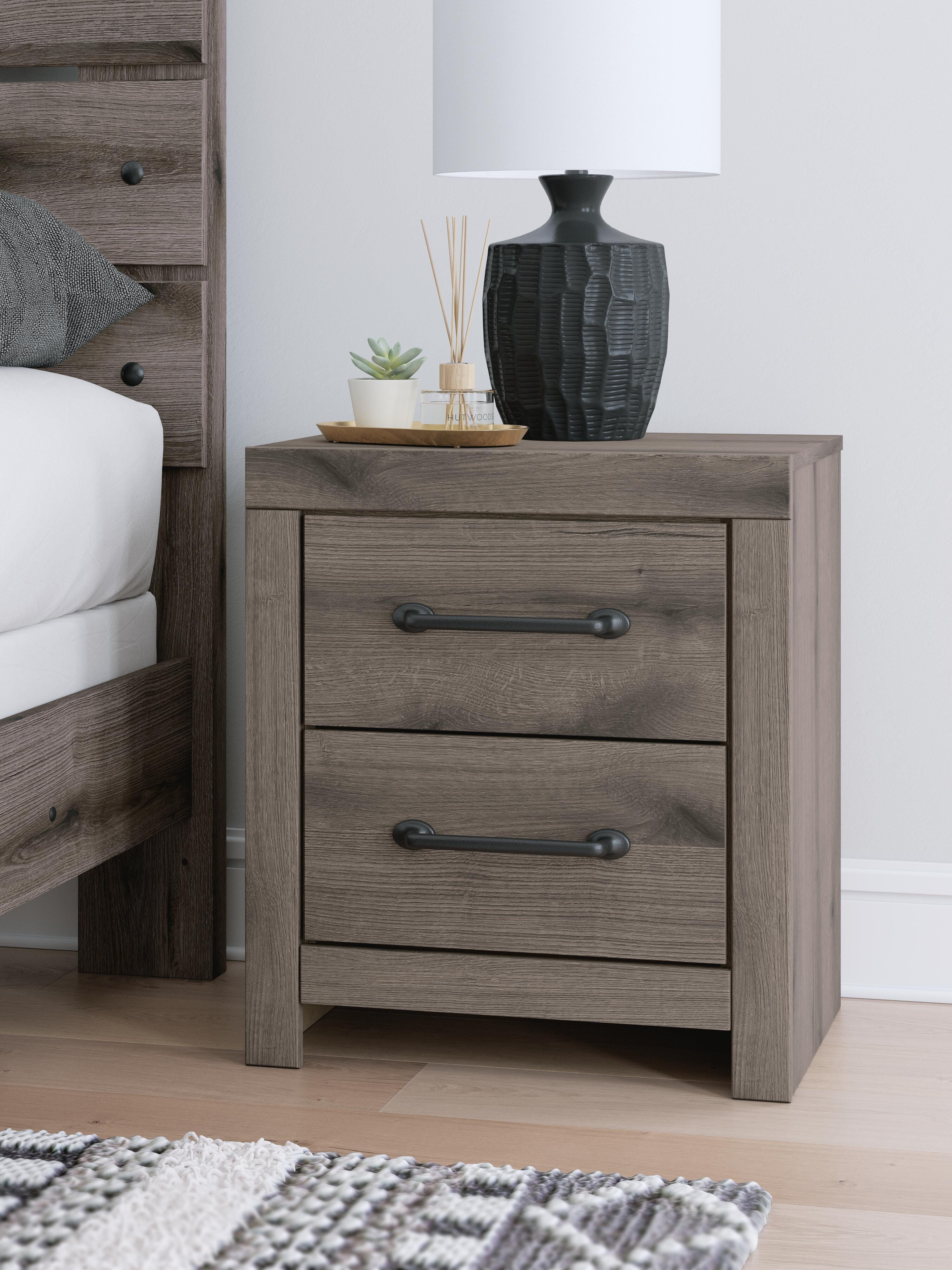 Graystorm Panel Bed, Dresser, Mirror and 2 Nightstands