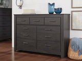 Altyra Panel Headboard with Mirrored Dresser and Chest