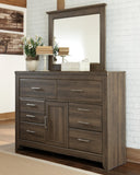 Juararo Panel Bed with Mirrored Dresser, Chest and Nightstand