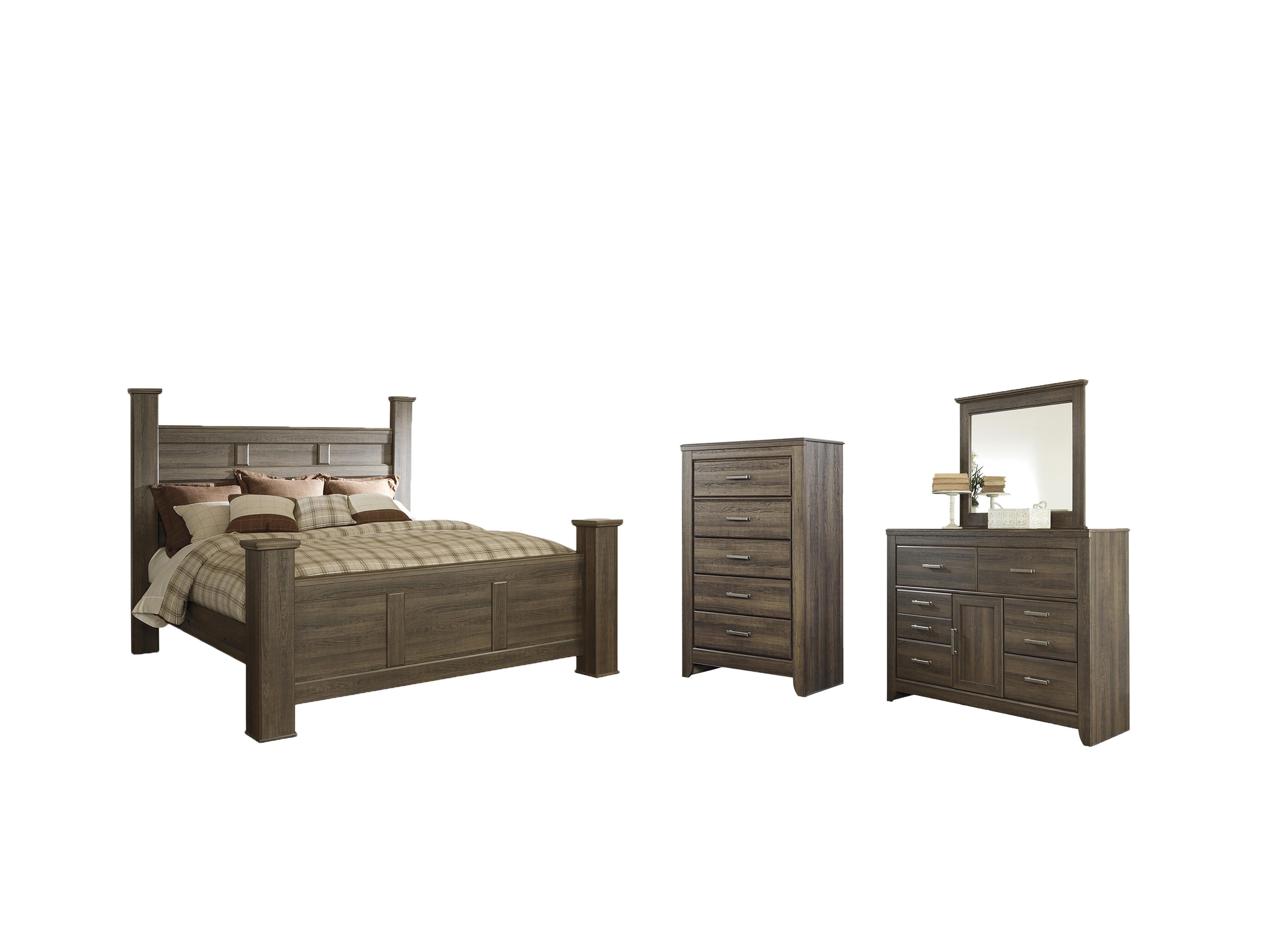 Juararo Poster Bed, Dresser and Mirror