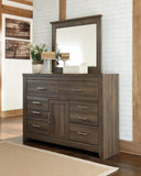Juararo Panel Headboard with Mirrored Dresser, Chest and Nightstand