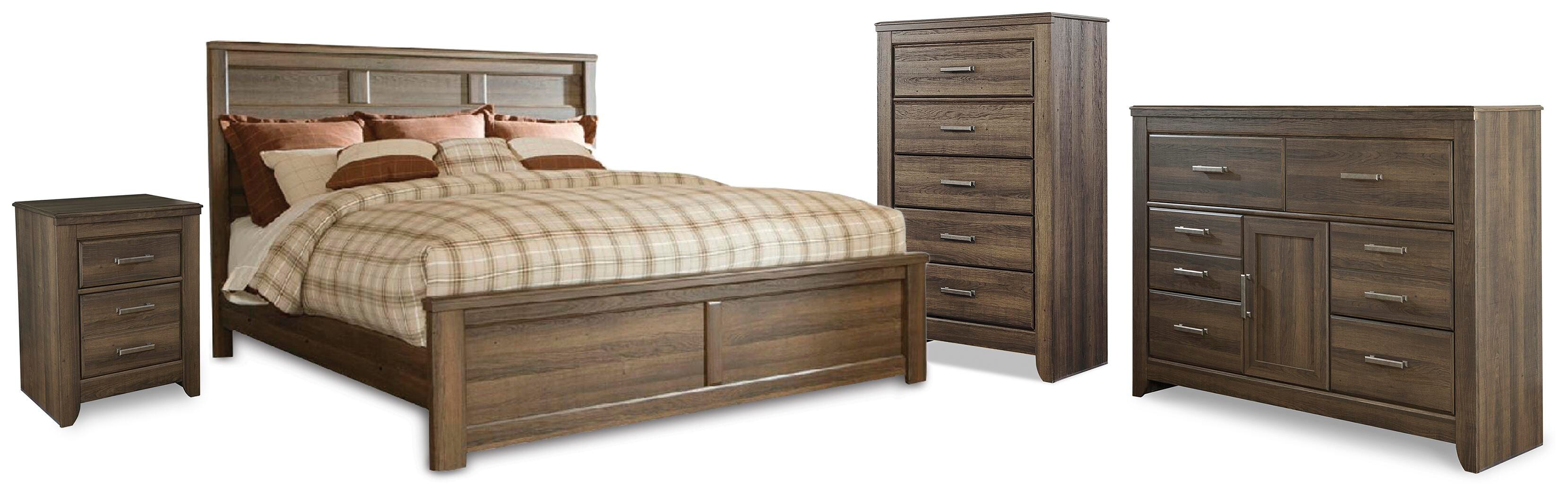 Juararo Panel Bed, Dresser, Chest and Nightstand