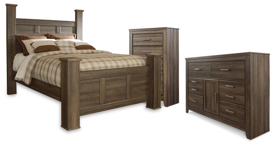 Juararo Poster Bed, Dresser and Chest