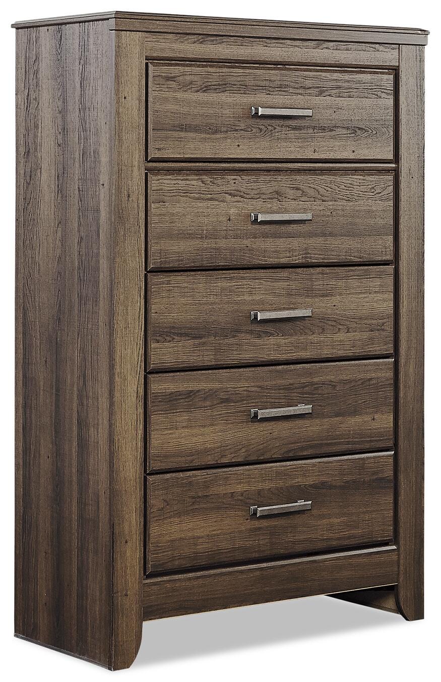Juararo Panel Bed with Mirrored Dresser, Chest and Nightstand