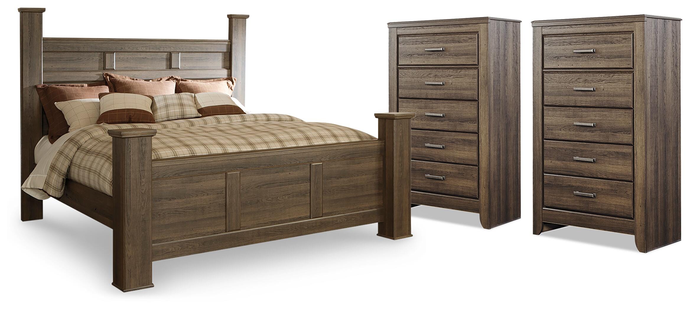 Juararo Poster Bed and 2 Chests
