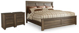 Juararo Panel Bed and 2 Nightstands