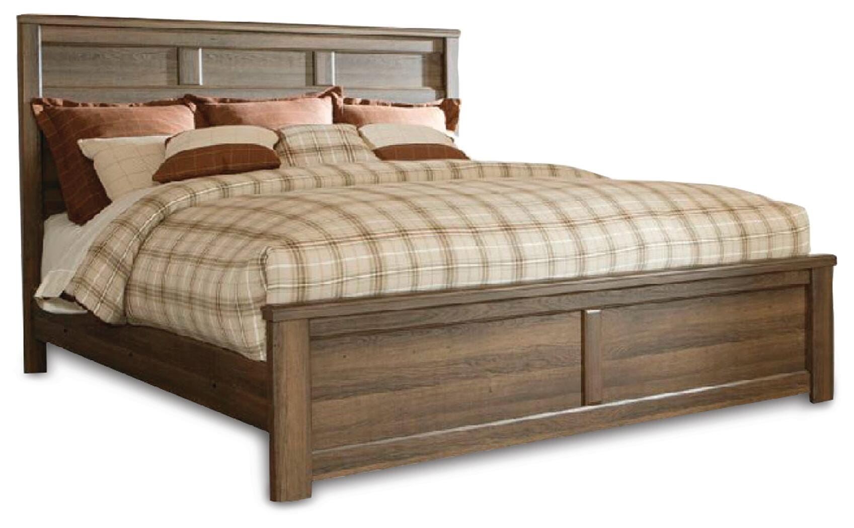 Juararo Panel Bed with Mirrored Dresser, Chest and Nightstand