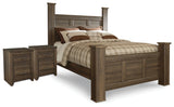 Juararo Poster Bed and 2 Nightstands