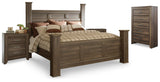 Juararo Poster Bed, Chest and 2 Nightstands