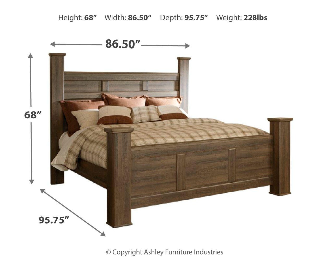 Juararo Poster Bed and 2 Chests