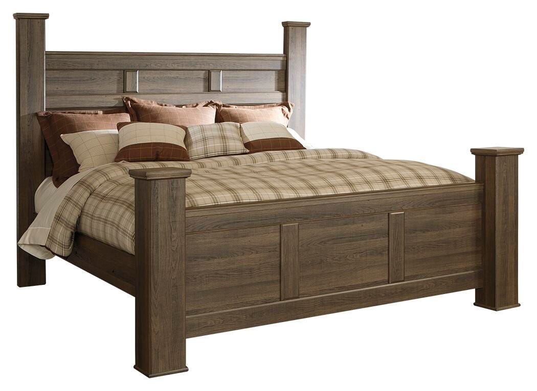 Juararo Poster Bed, Dresser, Mirror, Chest and Nightstand