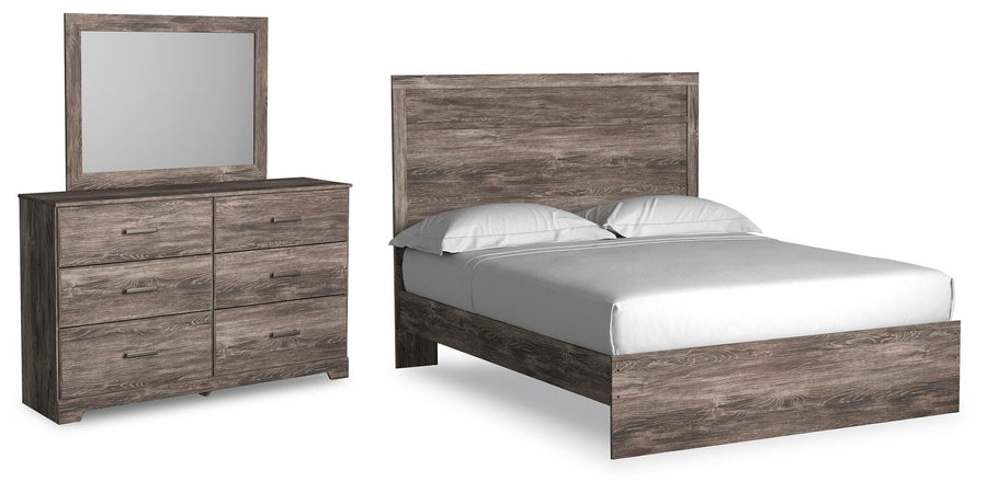 Whitlock Panel Bed with Mirrored Dresser