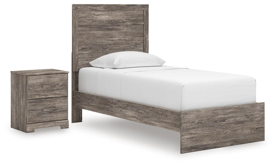 Ralinksi Panel Bed and Nightstand