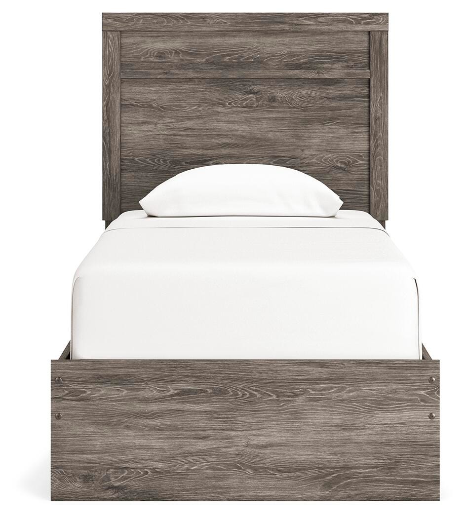 Ralinksi Panel Bed with Mirrored Dresser and 2 Nightstands