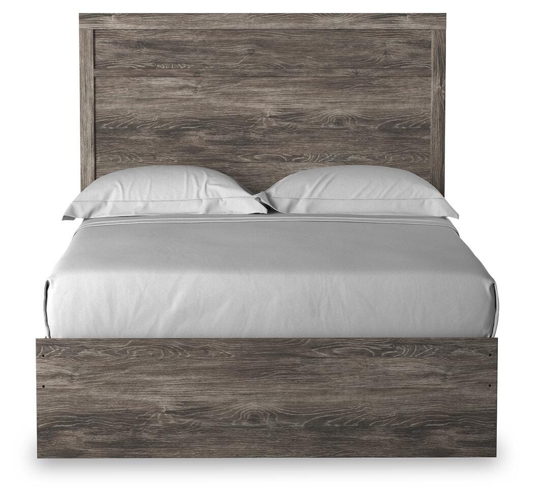 Ralinksi Panel Bed with Mirrored Dresser and 2 Nightstands
